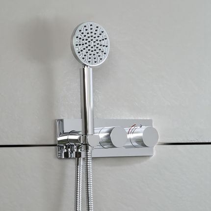 Mitigeur de douche thermostatique avec inverseur et douchette - Choix de finitions – 2 fonctions - Lune