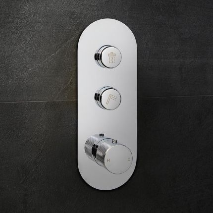 Mitigeur de douche thermostatique – Boutons poussoir – 2 fonctions – Chomé – Idro