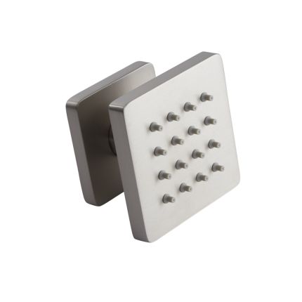 Buse hydromassante carrée - Nckel brossé - Harting