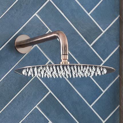 Pommeau de douche rond moderne - Ø30 cm - Cuivre - Eris