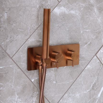 Mitigeur douche thermostatique avec douchette - 2 fonctions - Choix de finitions - Otto