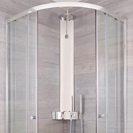 Colonne de douche d’angle thermostatique – Chromé - Earby