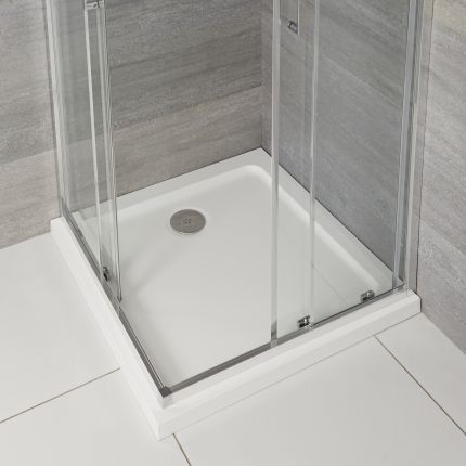 Receveur de douche carré à profil bas - Choix de taille et option antidérapante - Maxon