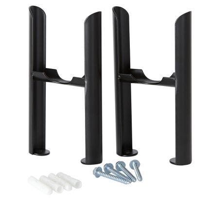 Pieds de radiateur pour radiateurs rétro à triple rangs de colonnes – Noir - Windsor