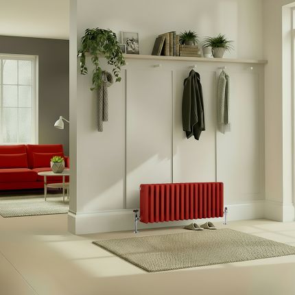 Radiateur style fonte horizontal - Quatre rangs - Choix de couleurs vives et de tailles – Windsor