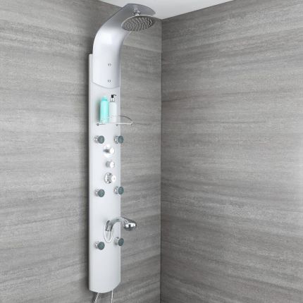 Colonne de douche thermostatique exposée – 3 fonctions – Douchette extractible – Chromé - Arcan