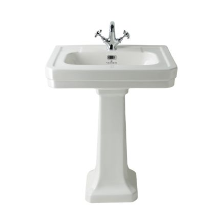 Lavabo sur colonne - 64 cm - 1 trou pour la robinetterie - Victrion