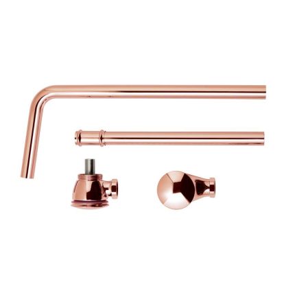 Bonde baignoire exposée à bouton poussoir - Avec trop-plein - Cuivre