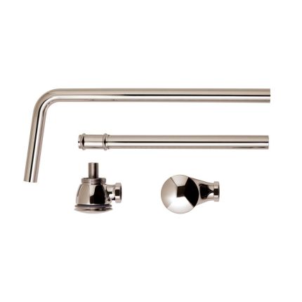 Bonde baignoire exposée à bouton poussoir - Avec trop-plein - Nickel