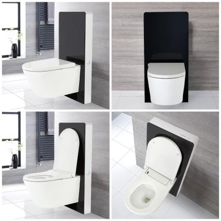 WC japonais Hirayu avec meuble – 50 cm – Noir – Saru