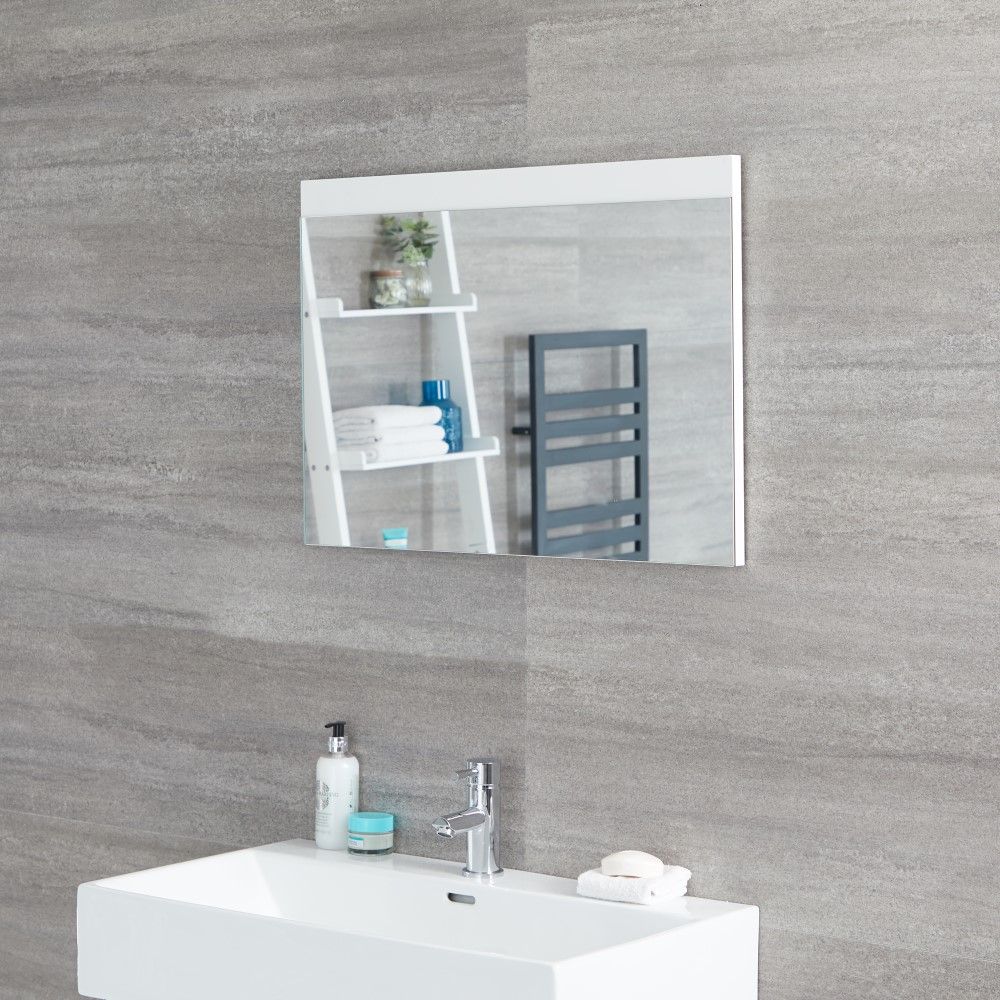 Miroir – Blanc mat – 70 cm x 50 cm - Newington