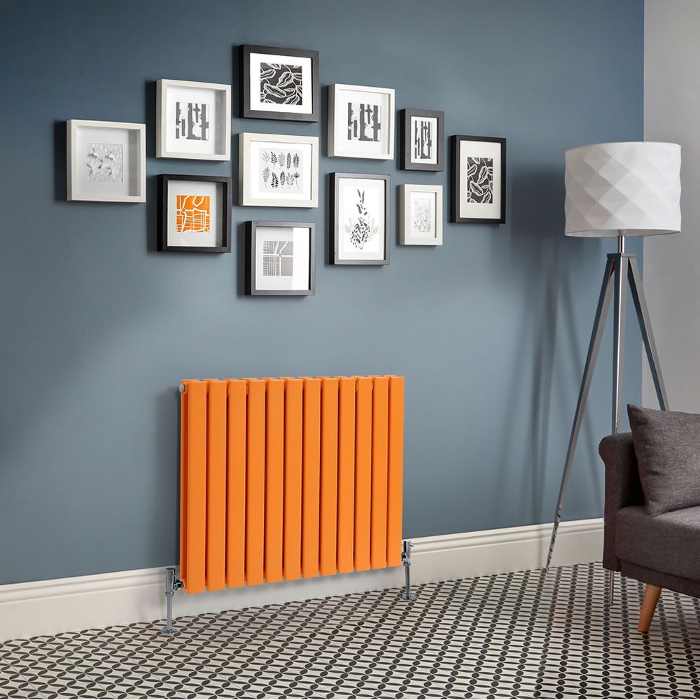 Radiateur design horizontal – Orange – 63,5 cm – Choix de largeurs - Delta