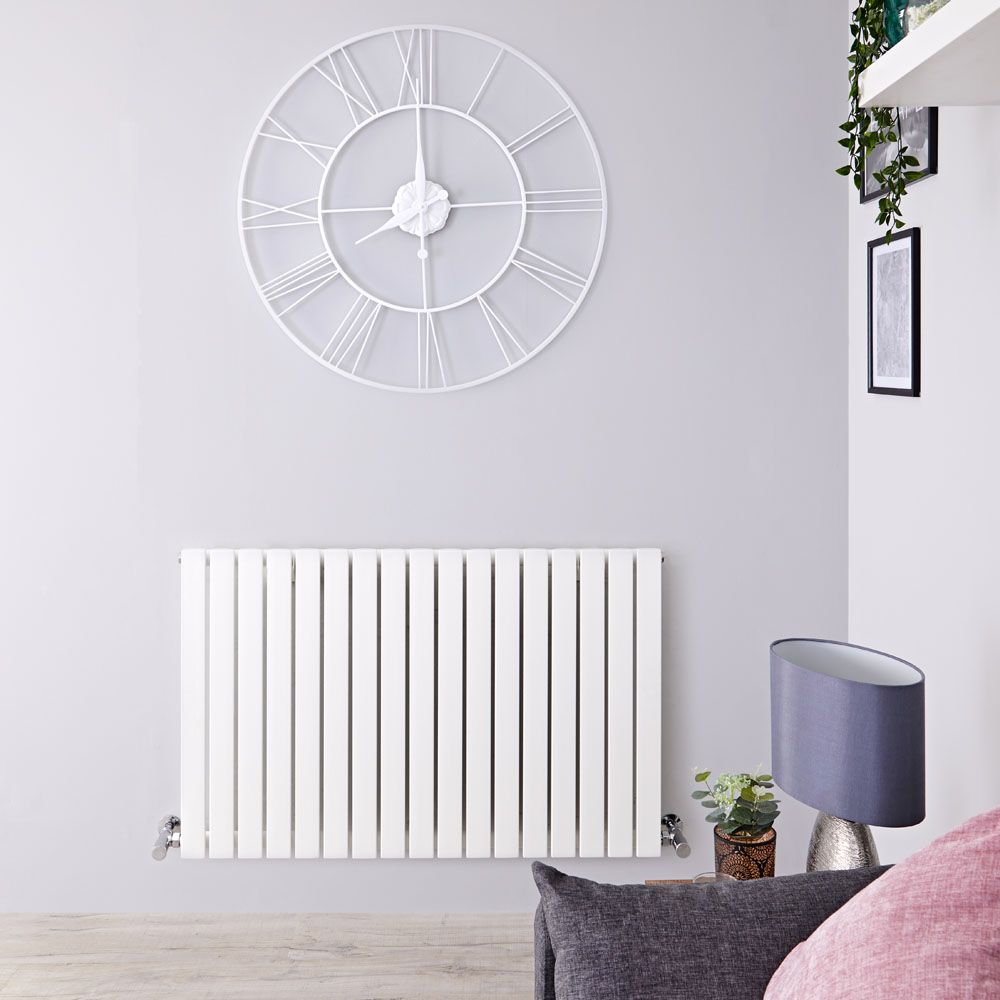 Radiateur design horizontal – Blanc – 63,5 cm x 100 cm  –  Sloane