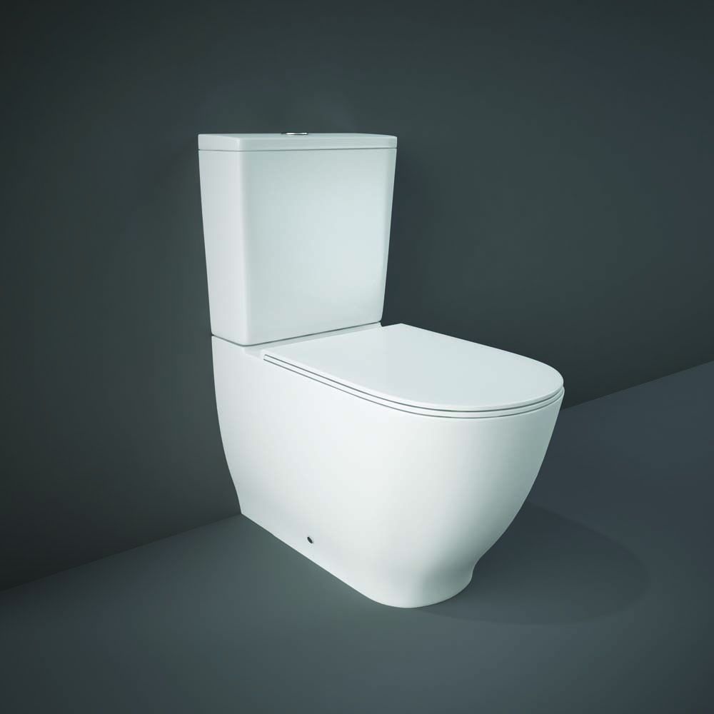 Pack WC moderne avec abattant à fermeture douce – Blanc brillant – RAK Moon x Hudson Reed