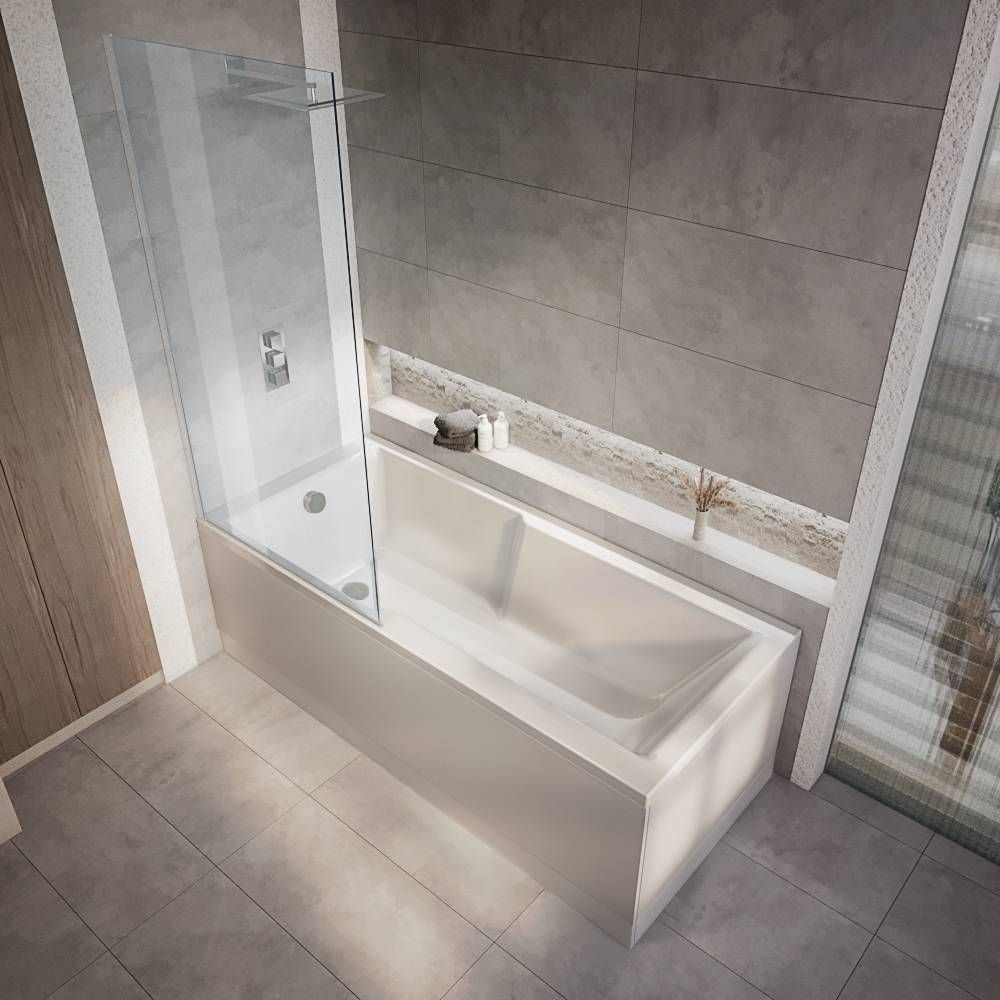 Baignoire douche rectangulaire - 170 cm x 75 cm - Choix de pare-baignoire  et tabliers - Sandford
