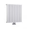 Radiateur design horizontal - Blanc - 60 cm x 56,5 cm - Aluminium - Raccordement central - Aurora