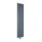 Radiateur design vertical - 160 cm x 37,5 cm - Anthracite - Aluminium - Raccordement central - Aurora