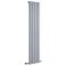 Radiateur design vertical – Argent – 160 cm x 35,4 cm – Colonnes plates – Sloane