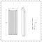 Convecteur vertical design  – Anthracite – 180 cm x 50 cm – Double panneaux – Stelrad Vita Deco K2 par Hudson Reed