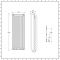 Convecteur vertical design  – Anthracite – 180 cm x 60 cm – Double panneaux – Stelrad Vita Deco K2 par Hudson Reed