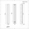 Radiateur Design Vertical Raccordement Central Aluminium Blanc Aurora 180cm x 28cm x 4,6cm 1038 Watts