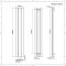 Radiateur design vertical - 180 cm x 28 cm - Anthracite - Aluminium - Raccordement central - Aurora