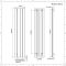Radiateur design vertical - 180 cm x 37,5 cm - Anthracite - Aluminium - Raccordement central - Aurora