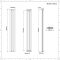 Radiateur design vertical - 180 cm x 23 cm - Aluminium - Anthracite - Vitality Air