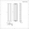 Radiateur aluminium design vertical – Gris clair – 160 cm x 37 cm - Aloa