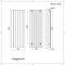 Radiateur Design Vertical Raccordement Central Aluminium Blanc Aurora 160cm x 56,5cm x 4,5cm 1840 Watts