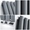 Radiateur design vertical – Raccordement central – Anthracite – 178 cm x 23,6 cm – Double rangs – Vitality Caldae