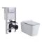 Pack WC suspendu moderne – Bâti-support – Blanc - Choix de plaque de déclenchement - Sandford