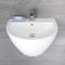 Vasque suspendue monotrou - Blanc – 53 cm x 44 cm - Ashbury