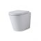 Cuvette WC ronde à poser avec abattant à fermeture douce – Blanc – Alswear