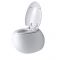 Cuvette WC suspendu ronde avec abattant à fermeture douce – Blanc – Langtree