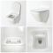 Cuvette WC suspendue carrée moderne – Sans bride – Blanc - Exton