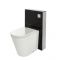 Meuble WC à poser noir 50 cm (sans cuvette) – Saru