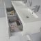 Meuble double vasque suspendu avec double plan vasque – Blanc – 120 cm - Newington