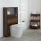 Meuble WC avec niche ouverte – Effet chêne foncé – 60 cm - Hoxton