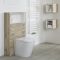 Meuble WC avec niche ouverte – Effet chêne clair – 60 cm - Hoxton