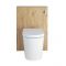 Meuble WC avec cuvette WC à poser - 60 cm - Effet chêne doré – Newington