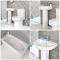 Ensemble salle de bain - Baignoire rectangulaire, pack WC & lavabo sur colonne - Covelly
