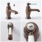 Mitigeur lavabo monotrou rétro – Commande levier – Bronze huilé - Elizabeth