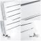 Radiateur design horizontal - Blanc - 35,4 cm x 178 cm - Colonnes plates - Double rang - Sloane