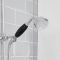 Kit colonne de douche avec mitigeur de douche thermostatique exposé à double fonctions – Chromé et noir - Elizabeth
