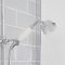 Kit colonne de douche avec mitigeur de douche thermostatique exposé à double fonctions – Chromé et blanc - Elizabeth