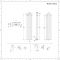 Radiateur design vertical – Raccordement central – Anthracite – 160 cm x 35,4 cm – Double rangs – Vitality Caldae