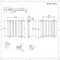 Radiateur design horizontal - Anthracite - 63,5 cm x 59 cm - Double rang - Vitality Caldae