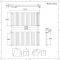 Radiateur design horizontal – 63,5 cm x 141,6 cm – Blanc – Double rangs – Vitality