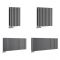 Radiateur design horizontal – 63,5 cm – Anthracite – Choix de largeurs - Vitality Caldae
